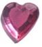 Acrylic (Plexiglas) Flatback Rhinestones Heart Shaped 15mm
